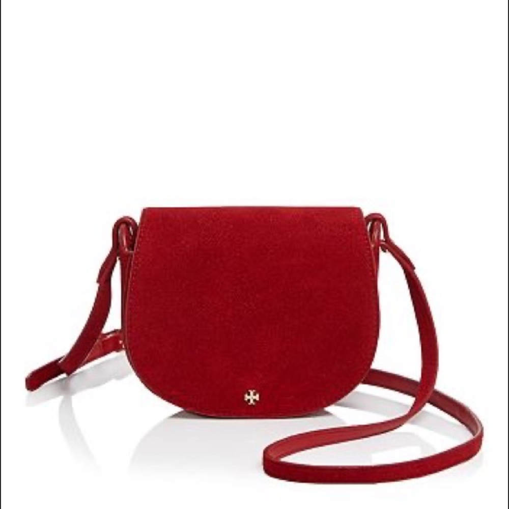 Tory Burch “mini” saddle leather bag